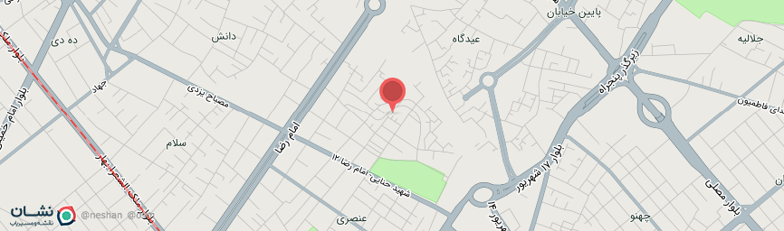 آدرس هتل آپارتمان یزدان مشهد روی نقشه