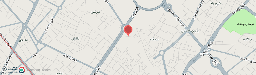 آدرس هتل اعیان مشهد روی نقشه