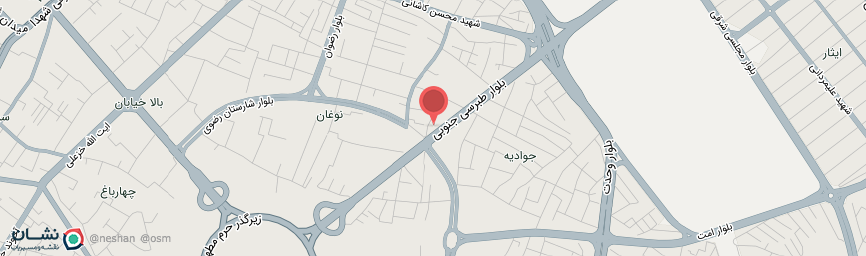 آدرس هتل رضا مشهد روی نقشه