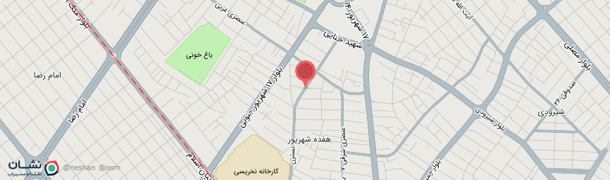 آدرس هتل یاقوت شرق مشهد روی نقشه