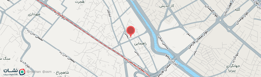 آدرس هتل لارن شیراز روی نقشه
