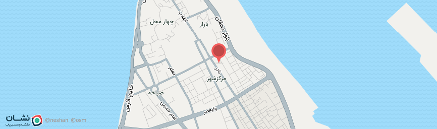 آدرس مهمانپذیر سعدی بوشهر روی نقشه