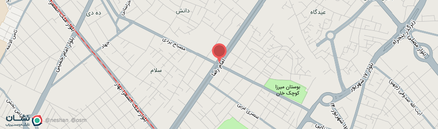 آدرس هتل آریا مشهد روی نقشه