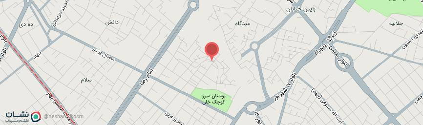 آدرس هتل آپارتمان افتخار مشهد روی نقشه