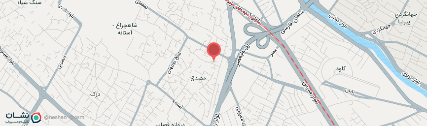 آدرس اقامتگاه بوم گردی آیدا بانو شیراز روی نقشه