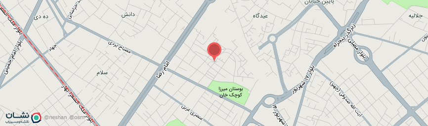 آدرس هتل آپارتمان علیزاده مشهد روی نقشه
