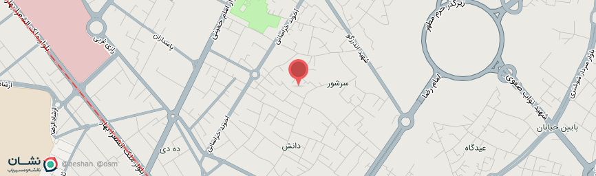 آدرس هتل آپارتمان شمس مشهد روی نقشه