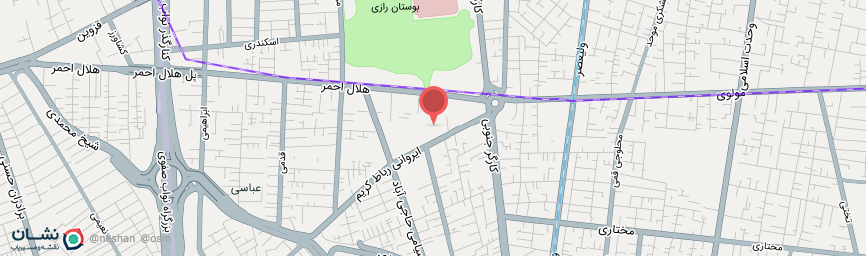 آدرس هتل شهریار نوین تهران روی نقشه