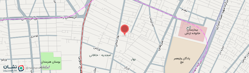 آدرس خانه مسافر ایتالیا تهران روی نقشه