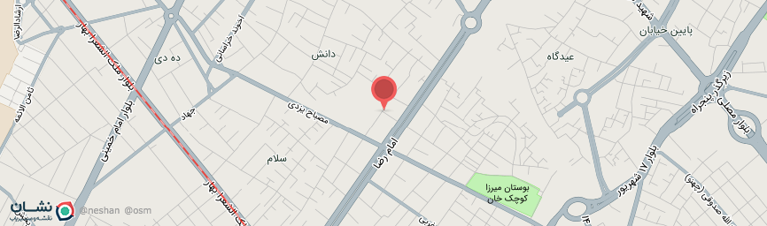 آدرس خانه مسافر سامراء مشهد روی نقشه