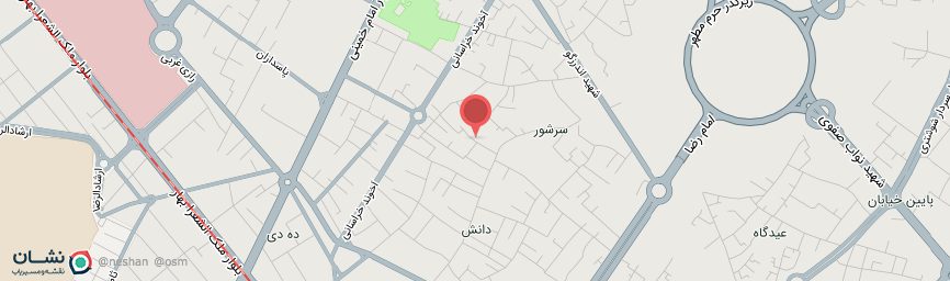 آدرس خانه مسافر رسولی مشهد روی نقشه