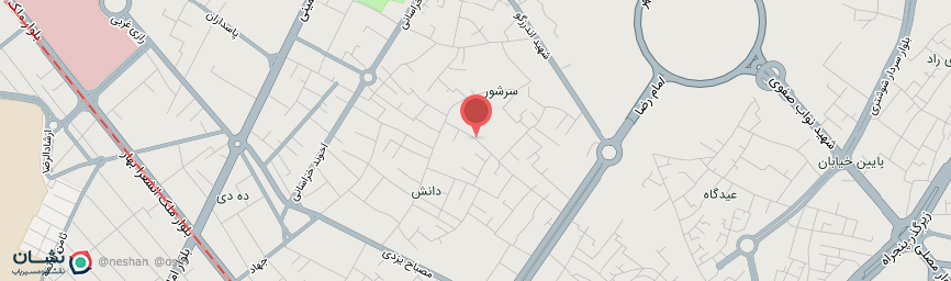آدرس خانه مسافر تخت جمشید مشهد روی نقشه