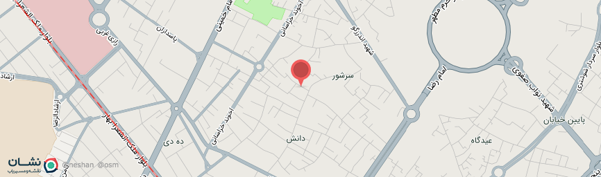 آدرس خانه مسافر آریکان مشهد روی نقشه
