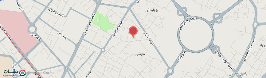 آدرس هتل آپارتمان حیات مشهد روی نقشه
