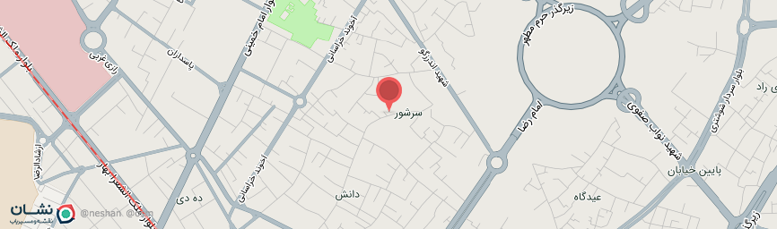 آدرس خانه مسافر احسان الرضا مشهد روی نقشه