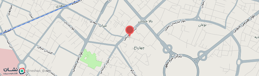 آدرس خانه مسافر بهنام مشهد روی نقشه