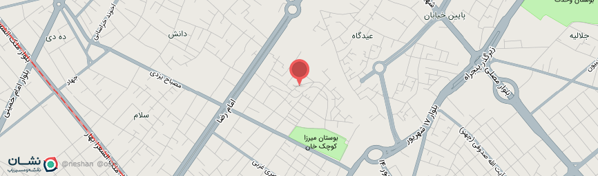 آدرس مهمانپذیر آزاده مشهد روی نقشه