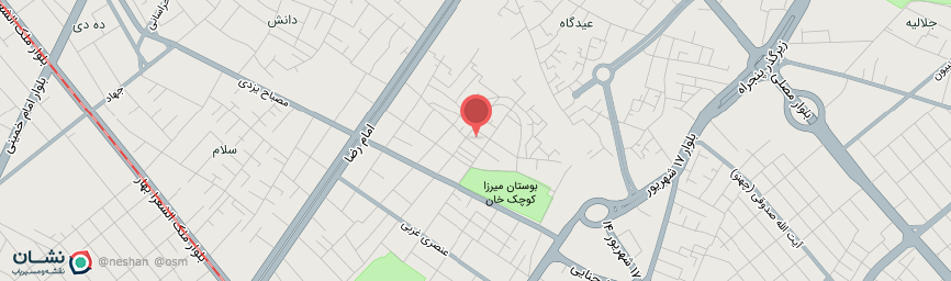 آدرس خانه مسافر رنگین کمان مشهد روی نقشه