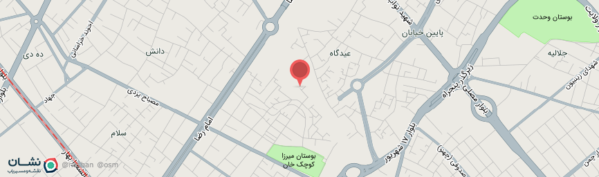 آدرس هتل رز طلایی مشهد روی نقشه