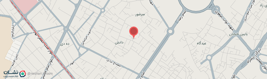 آدرس خانه مسافر صوفیان مشهد روی نقشه