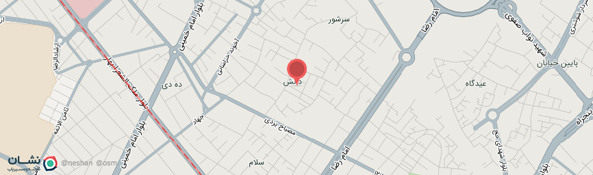 آدرس هتل آپارتمان ساحل مشهد روی نقشه