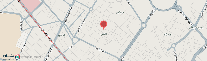 آدرس خانه مسافر آفتاب مشهد روی نقشه