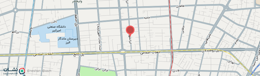 آدرس هتل ایرانشهر تهران روی نقشه