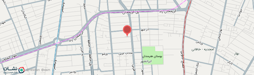 آدرس پانسیون ایرانیان تهران روی نقشه