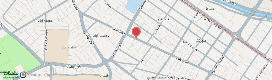 آدرس خانه مسافر ساوا شیراز روی نقشه
