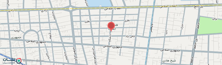 آدرس هتل آپارتمان پارس تهران روی نقشه