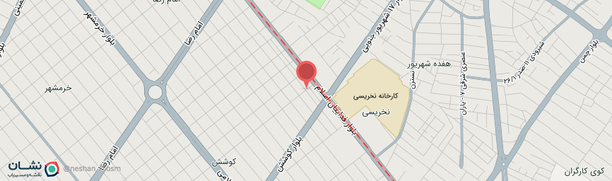 آدرس خانه مسافر امیر مشهد روی نقشه