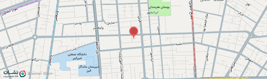 آدرس هتل هالی تهران روی نقشه