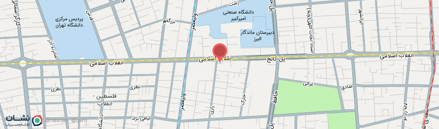 آدرس هتل آپارتمان رازی تهران روی نقشه