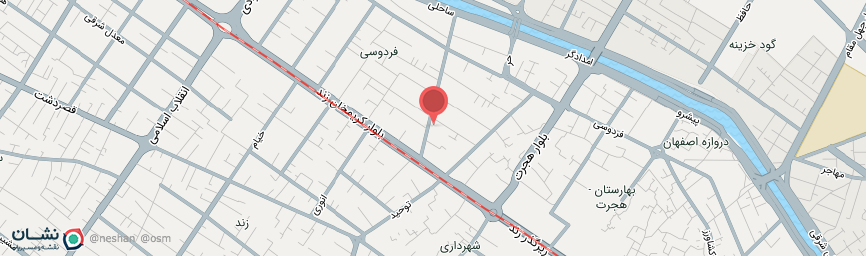 آدرس هتل صدرا شیراز روی نقشه