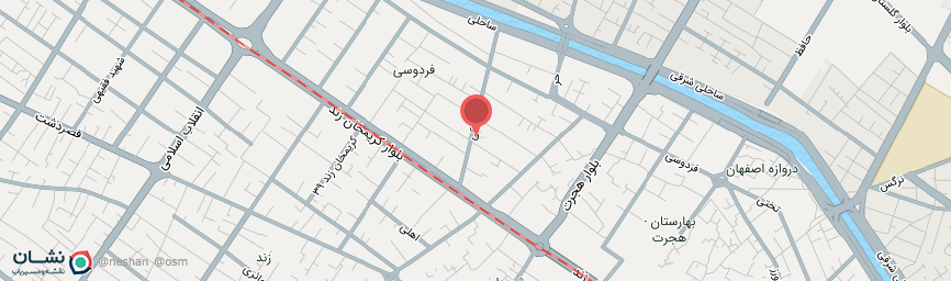آدرس هتل رودکی شیراز روی نقشه