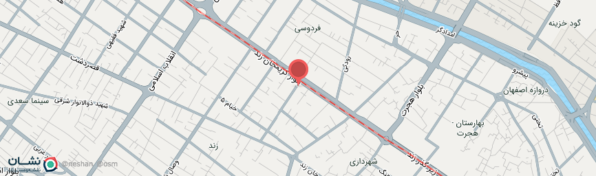 آدرس هتل ساسان شیراز روی نقشه