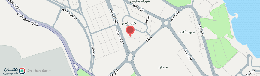 آدرس هتل گاردنیا کیش روی نقشه