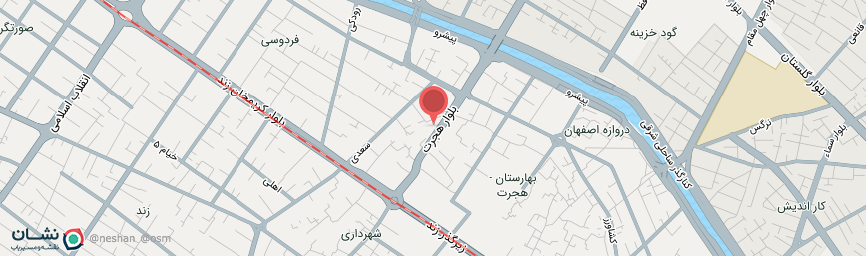 آدرس هتل زندیه شیراز روی نقشه