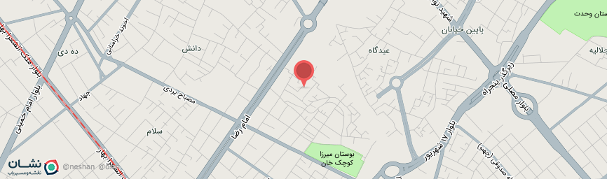آدرس هتل ایران زمین مشهد روی نقشه