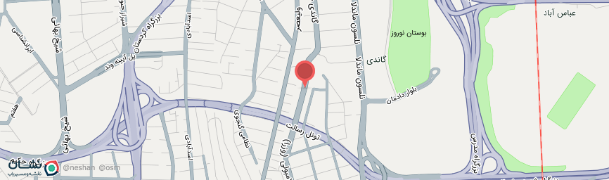 آدرس هتل گاندی تهران روی نقشه