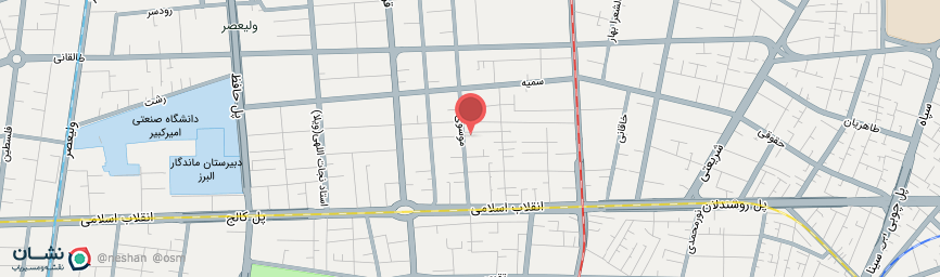 آدرس هتل اسکان تهران روی نقشه