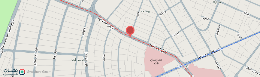 آدرس هتل فرید مشهد روی نقشه