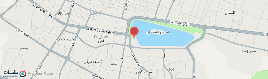 آدرس هتل جهانگردی لاهیجان روی نقشه