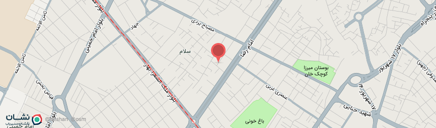 آدرس هتل آپارتمان قصر آیدین مشهد روی نقشه