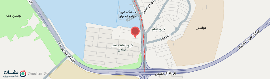 آدرس مهمانسرا جهانگردی اصفهان روی نقشه