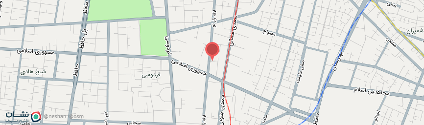 آدرس هتل سعدی تهران روی نقشه