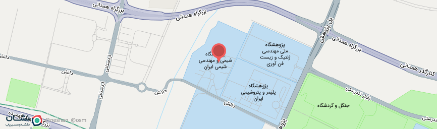 آدرس هتل دانش تهران روی نقشه