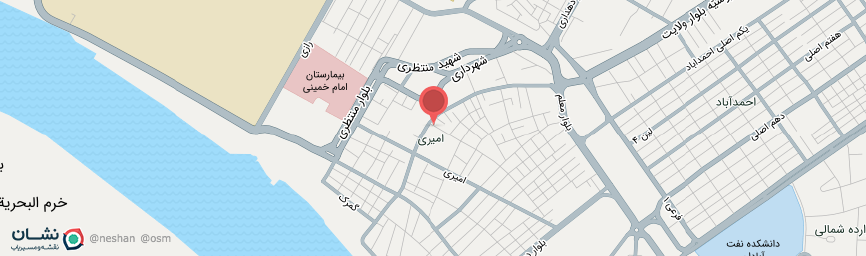 آدرس هتل آزادی آبادان روی نقشه