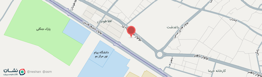 آدرس هتل پارسیان آزادی بم روی نقشه