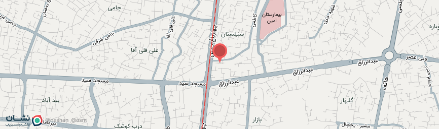 آدرس هتل صبا اصفهان روی نقشه